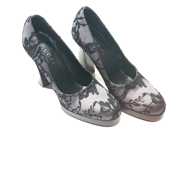 gucci satin pumps